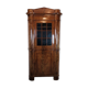 Antique North German Corner Cabinet in Late Empire in Polished Mahogany