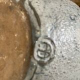 Old bluish grey ceramic vase