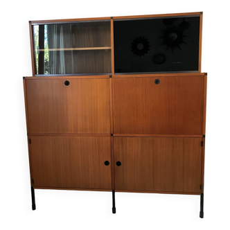 Vintage bookcase by ARP for Minvielle 50s