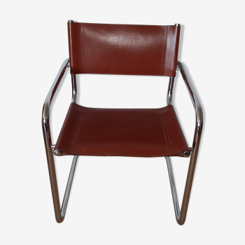 Fauteuil art déco Mart Stam Cantilever marron