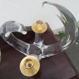 pair of Schneider crystal candlesticks