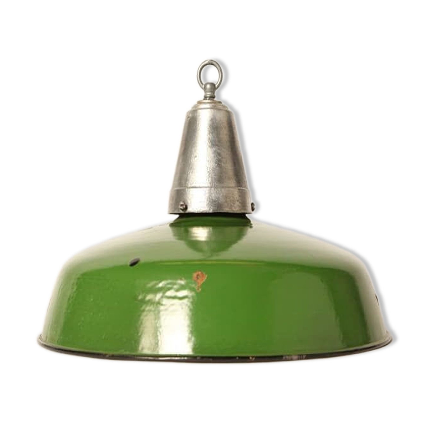 Green industrial lamp