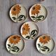Set of 5 Gien Tournesol plates