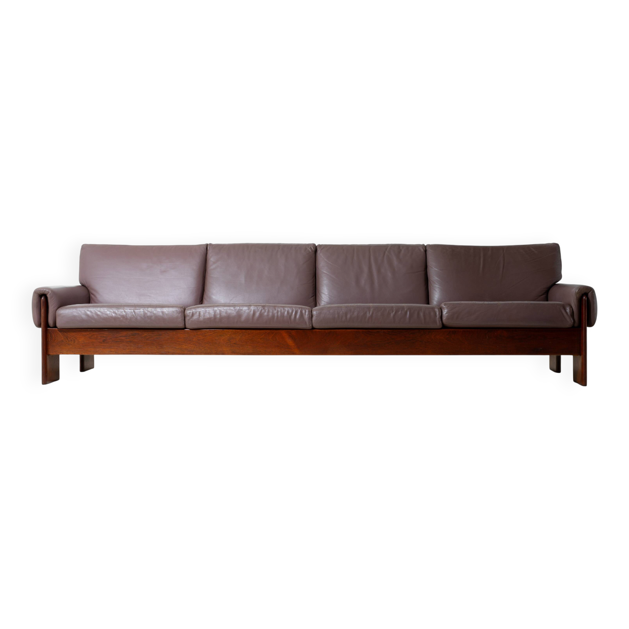 Wide minimalist loft sofa, Italy 1970s