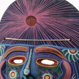 Colorful terracotta mask from Mexico, 1970s