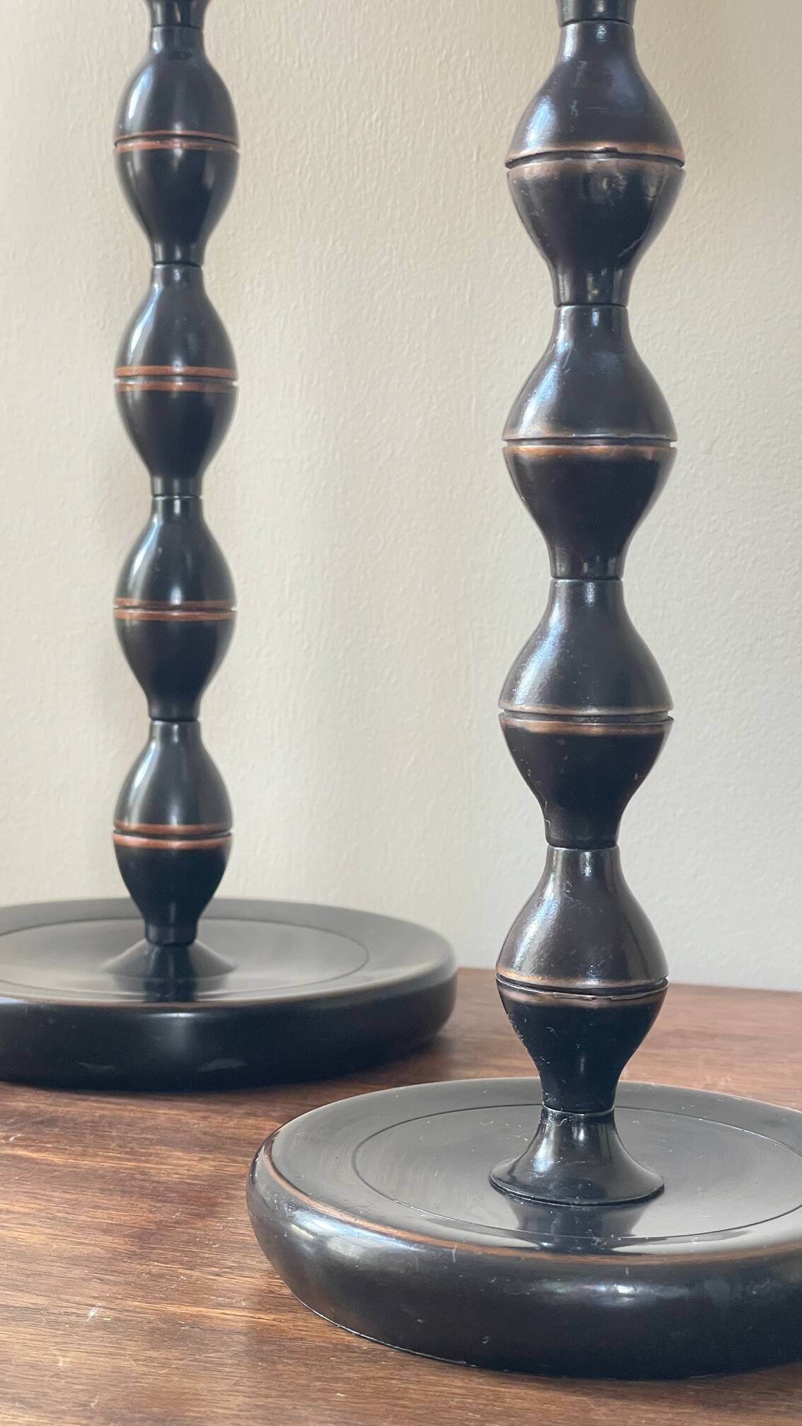 Paire lampes bobines ikea vintage