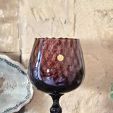 Cup, Empoli Amethyst glass. Italian art, hand-blown, 1950s.