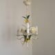 French Vintage Tied Bouquet Style Daisy Flower 3 Light Chandelier