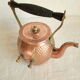 Ancient copper and brass travel teapot 20th
