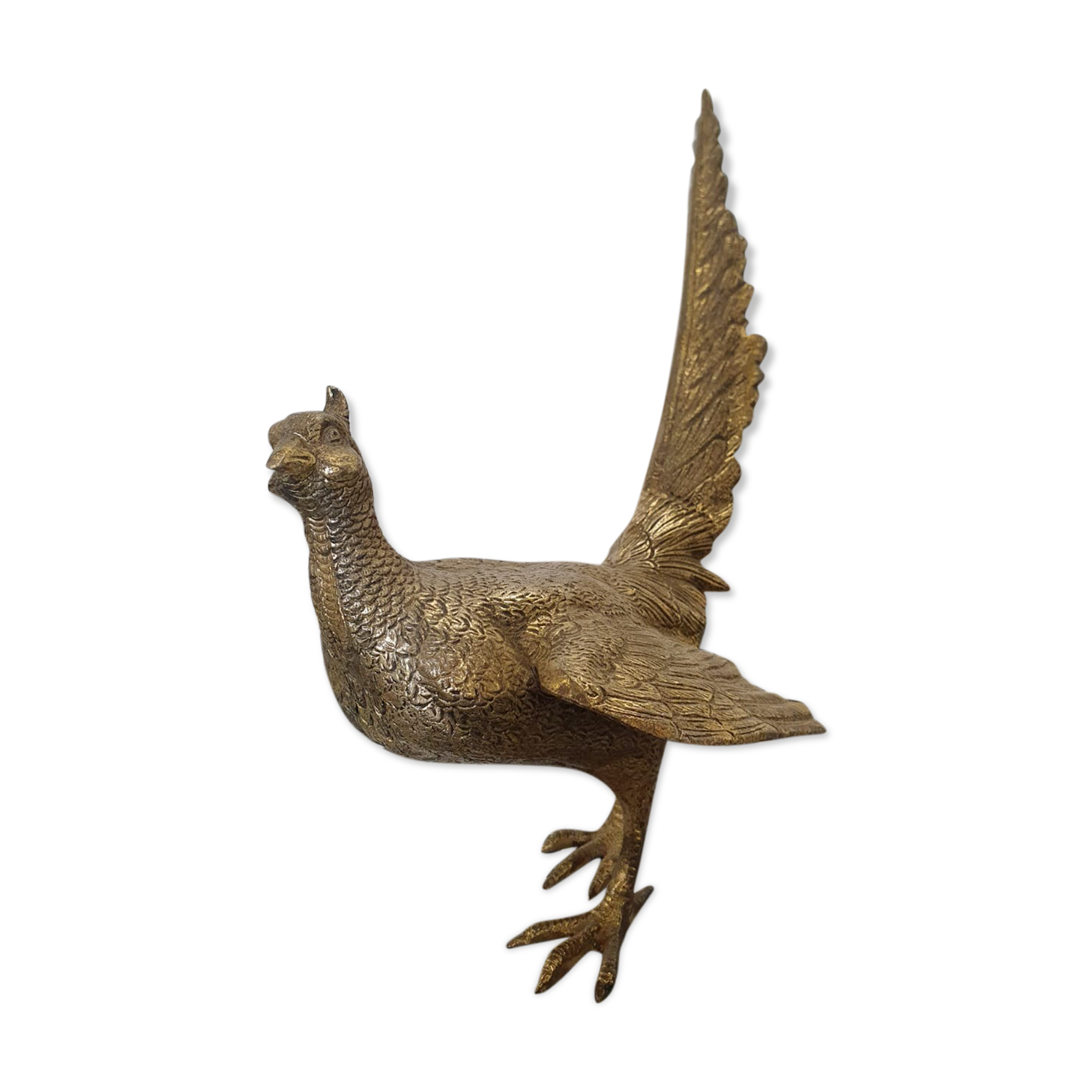 vintage brass pheasant