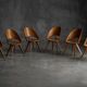 Mid-century plywood dining chairs, Italy, 1950s
