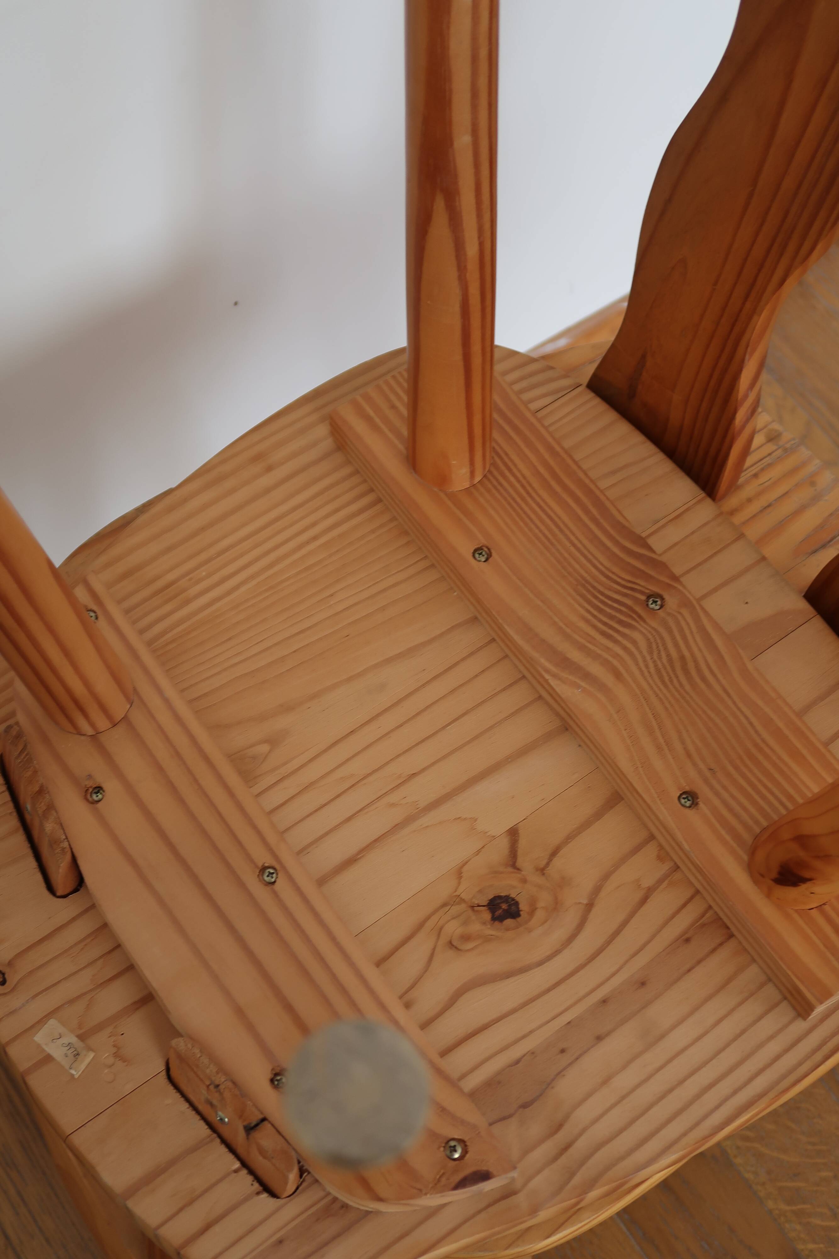 Pair of Scandinavian pine chairs