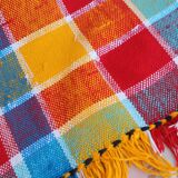 Haïk Berber blanket with multi-colored checks