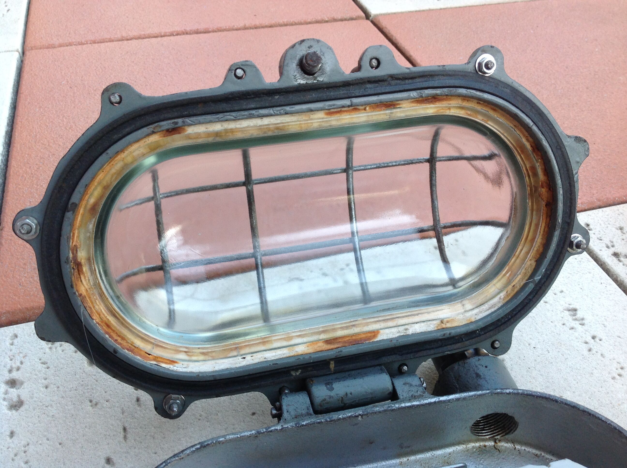 Kandem Bunkerlampe industrial window, vintage 30s