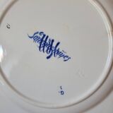 Large flat presentation plate Sarreguemines