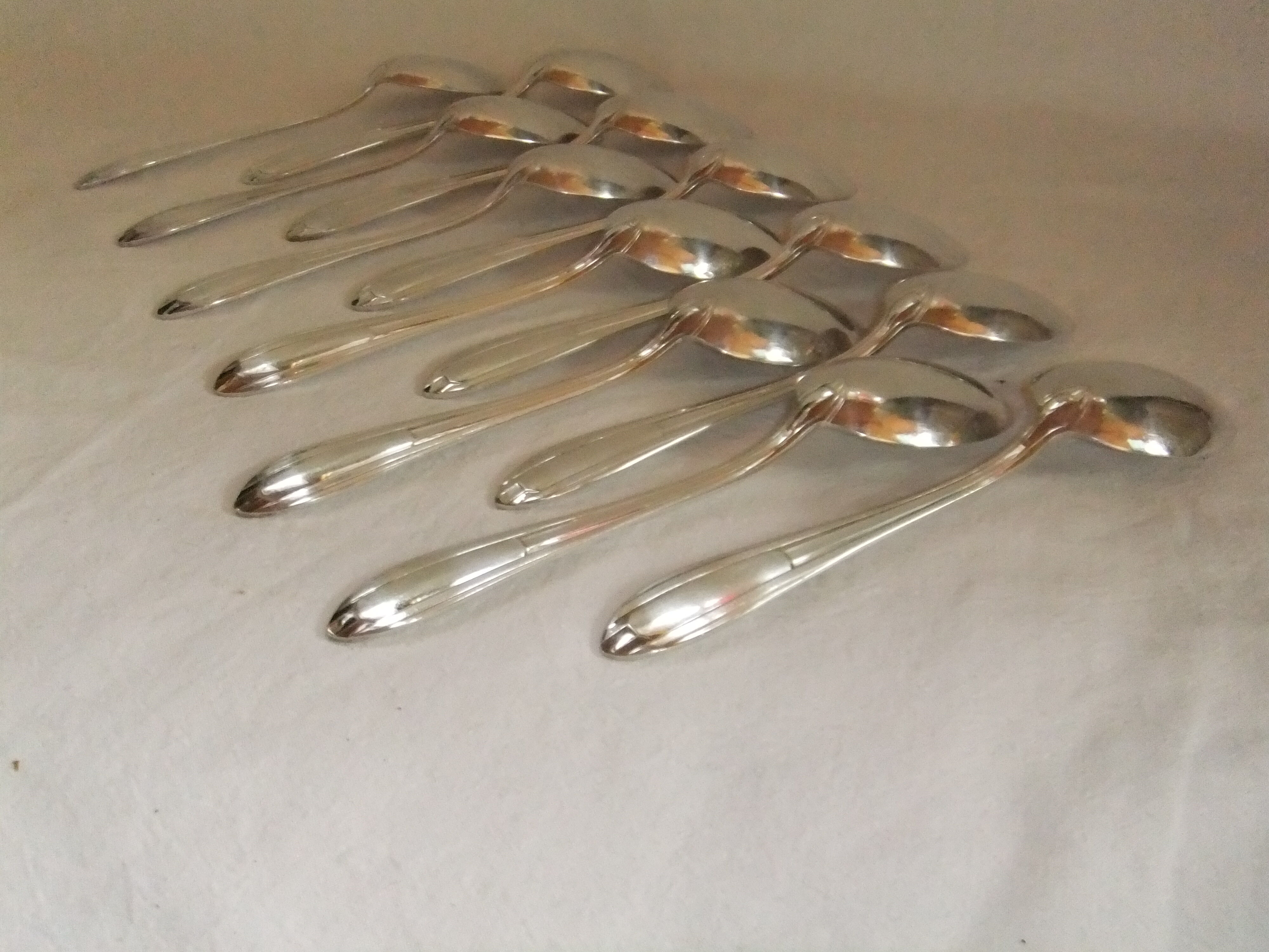 Art Deco Spoons Silver Metal brand Le Mondial table covered service