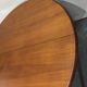 Scandinavian teak dining table with extension cords