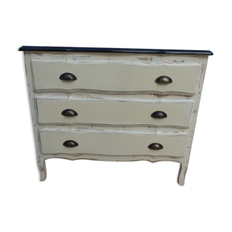 Commode de style trois tiroirs en bois massif