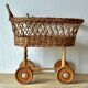 Old dolls pram - wooden wheels