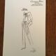 Black and white press fashion illustration Christian dior - 1978