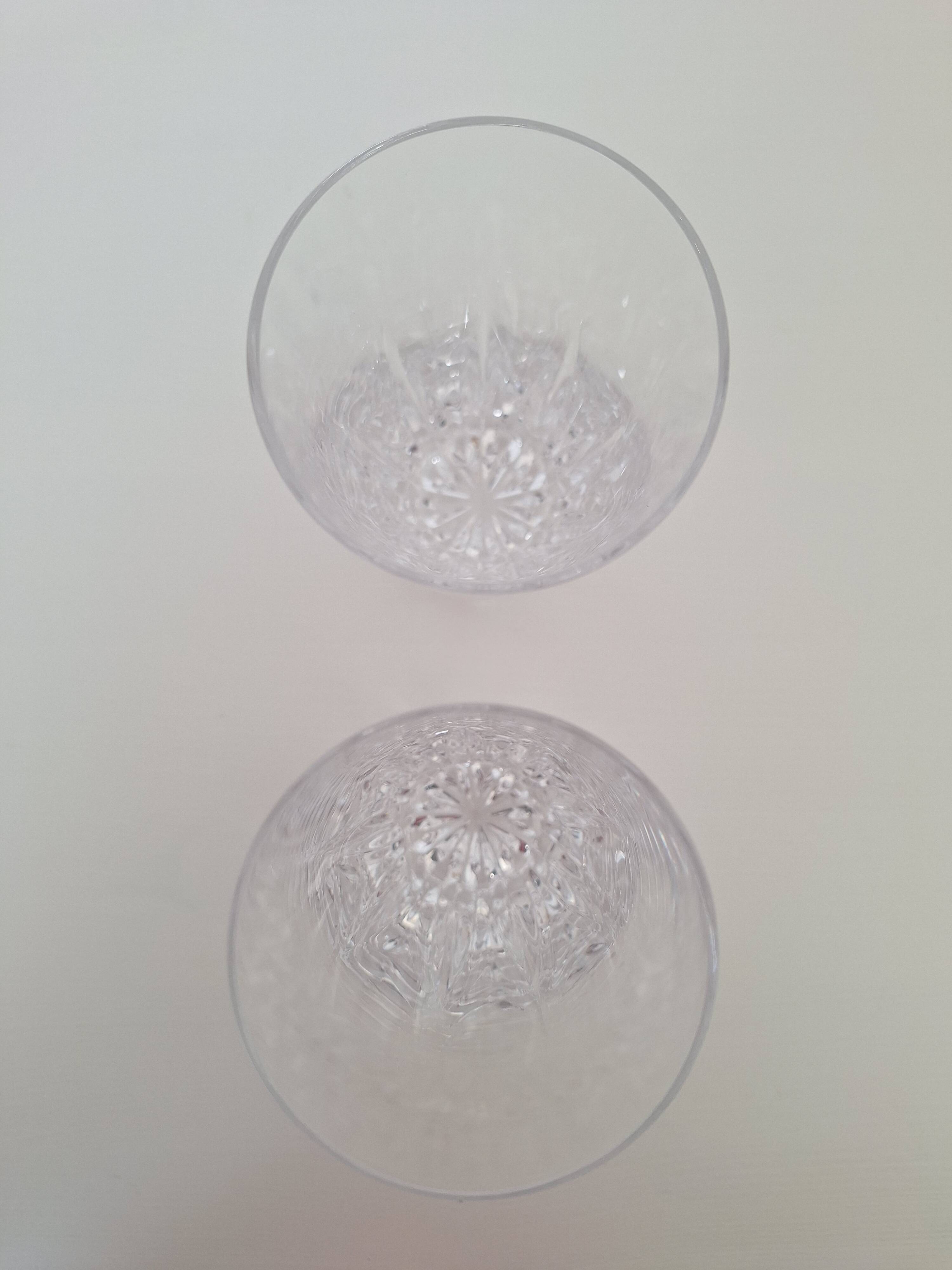 Verres à eau ou apéritif vintage en cristal