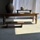 Small low bench in old teak from Indonesia H14 L50