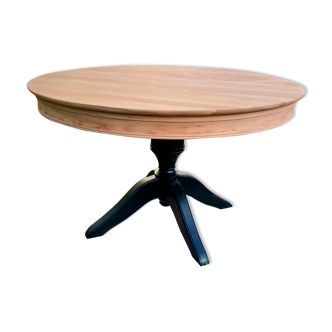 Round table extendable solid wood