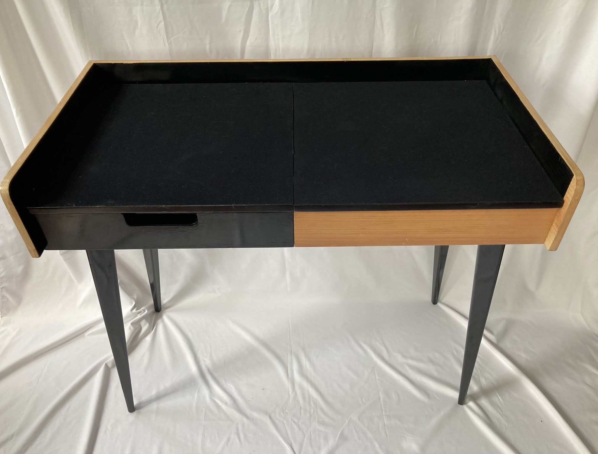 Vintage wooden table mirror circa 1960