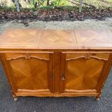 Louis XV buffet in solid wood from the 20th century with a turntable.