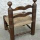 Charles DUDOUYT low straw chair vintage 1940