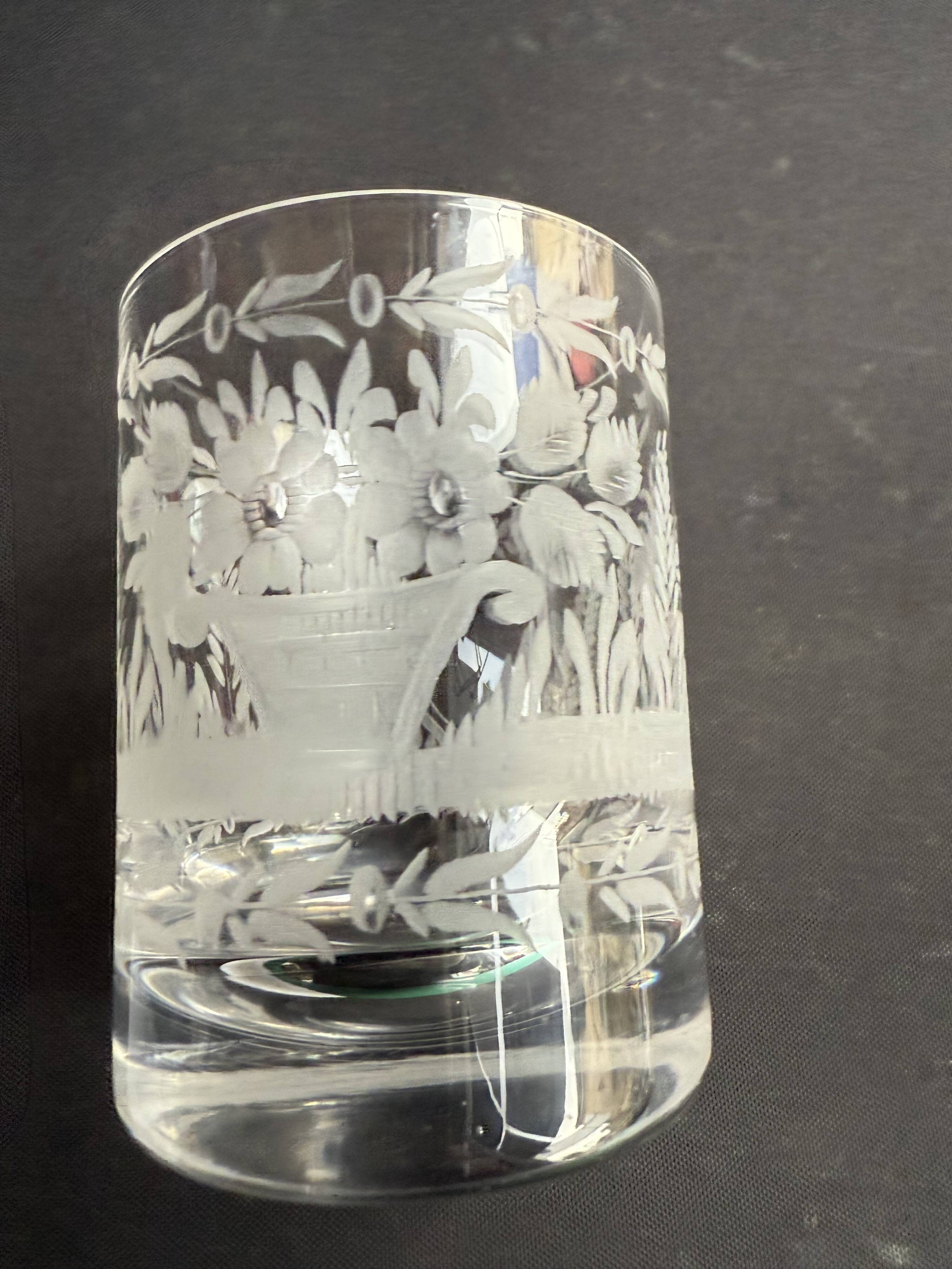 2 Whiskey Glasses – Engraved Crystal