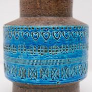 Vintage Rimini Blue Ceramic Vase by Aldo Londi for Bitossi, Italy, 1960s