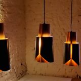 Vintage black brass 'østerport' pendant and wall lamp by Bent Karlby for Lyfa, Denmark 1960s