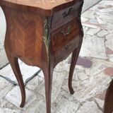 Pair of Louis XV style marquetry bedside tables