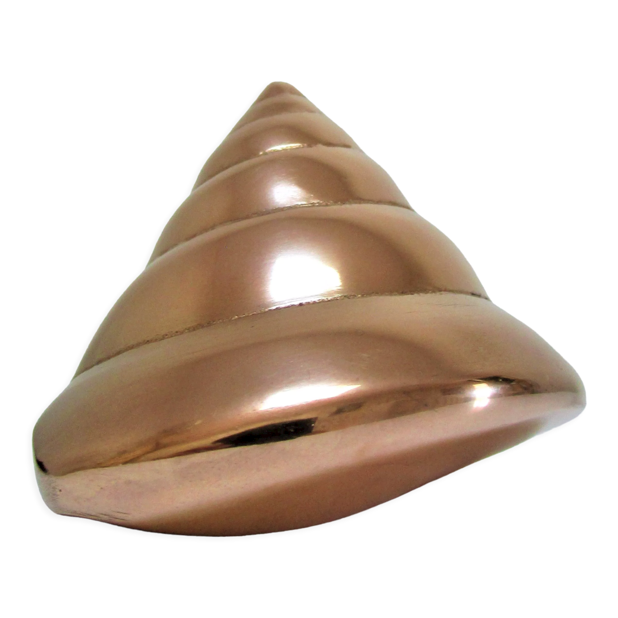 Vintage solid brass shell sculptural paperweight