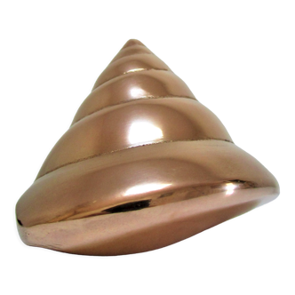 Vintage solid brass shell sculptural paperweight