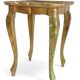 Rococo Revival Gilt Side Table, Light Turquoise, Italy, 1950s Design