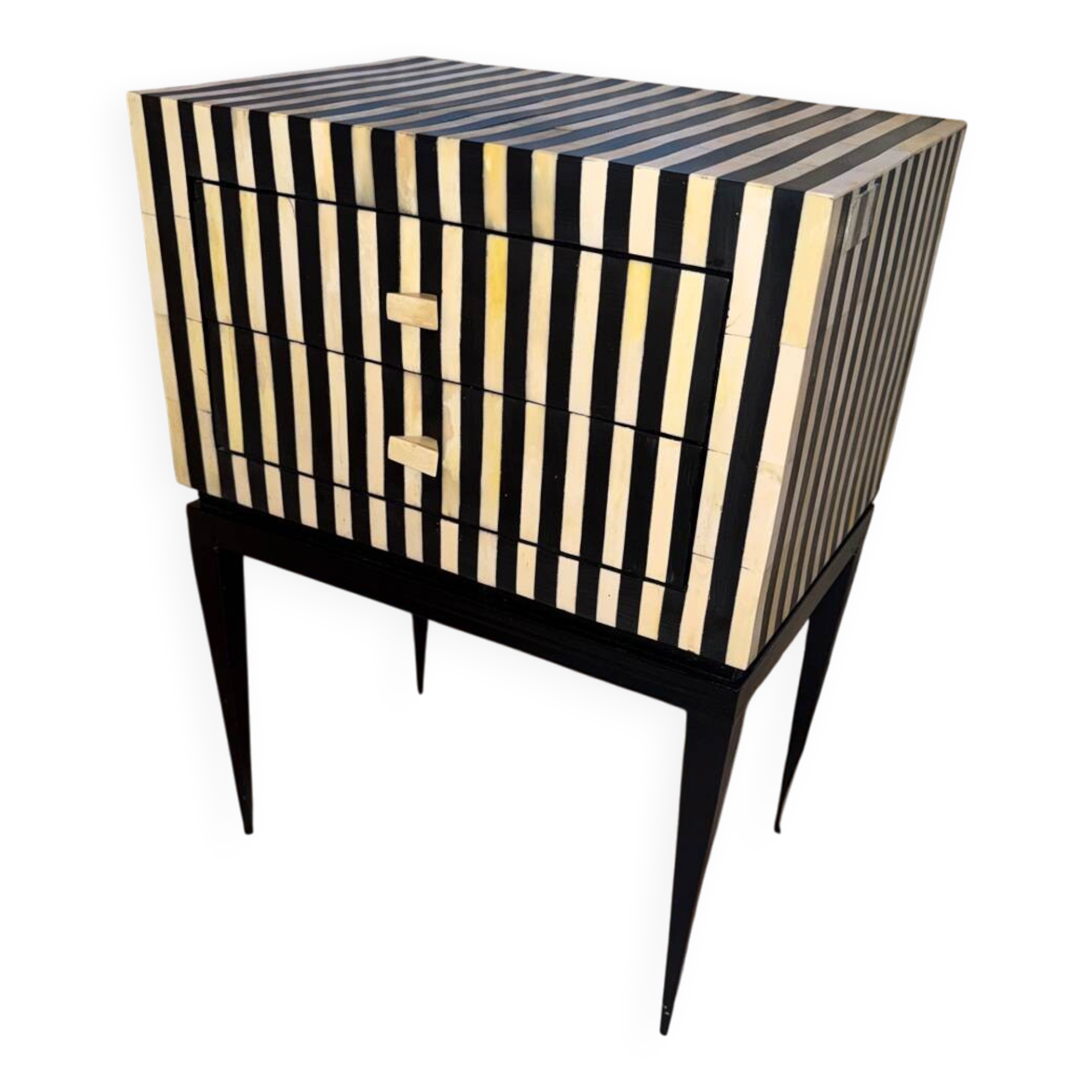 Graphic bedside table