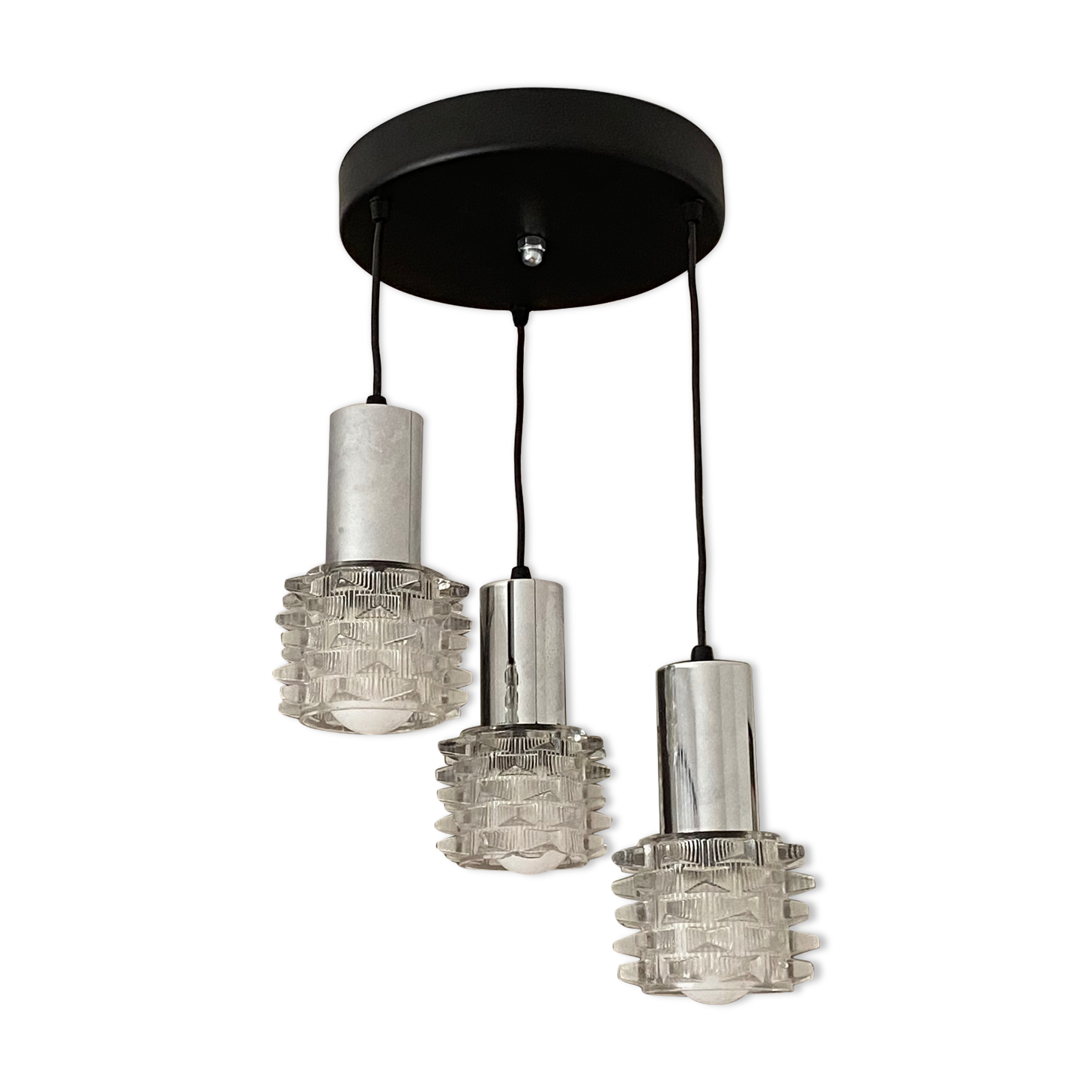 Suspension cascade raak. 3 steel and glass tubes. 1970