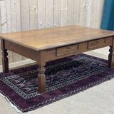 Teak coffee table with 2 drawers, work from the 1950s