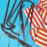 Vintage portable and removable deckchair