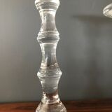 Set of 3 full glass candlesticks