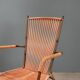 Metal and synthetic rope chairs