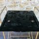 Vintage side table in brass and smoked glass, 1960