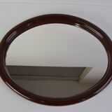 Vintage Oval Wall Mirror, Czechoslovakia, 1970's.