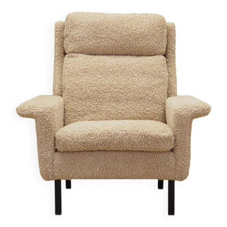 Fauteuil beige, design danois, années 1960, designer : Arne Vodder, éditeur : Fritz Hansen