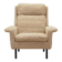 Fauteuil beige, design danois, années 1960, designer : Arne Vodder, éditeur : Fritz Hansen