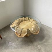 Vivai del sud “flower” rattan coffee table
