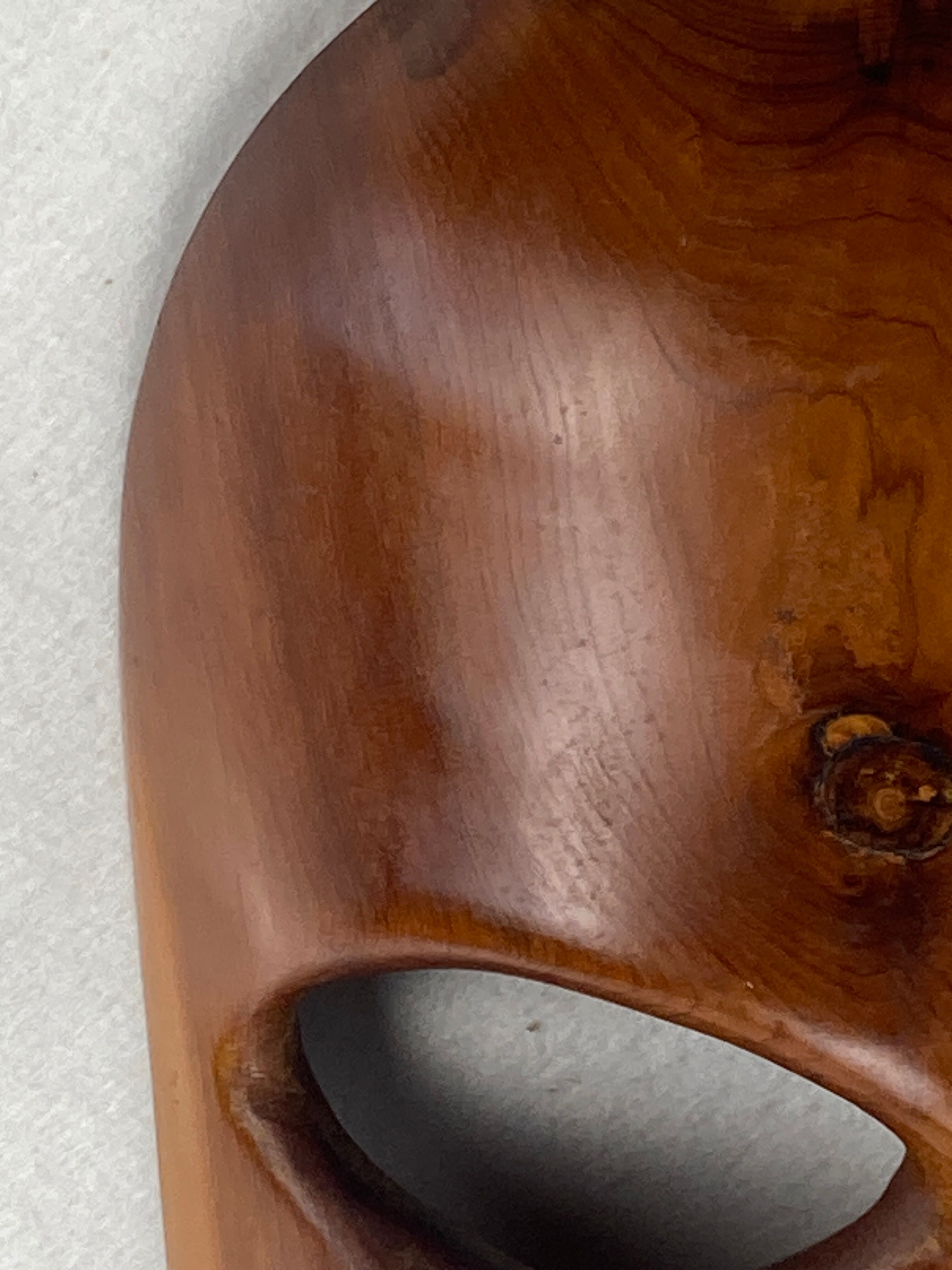 Teak midcentury, 1950s decorative mask 60cm