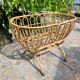 Vintage rattan crib